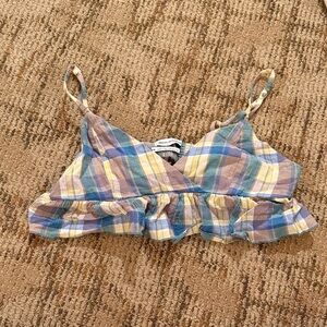 Urban Outfitters Multicolor Plaid Crop Top
